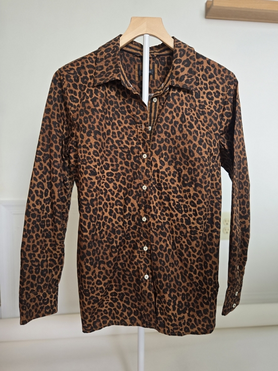 Talbots Tops - NWOT Talbots Brown and Black Leopard Print Button-Down Shirt Womens Size M